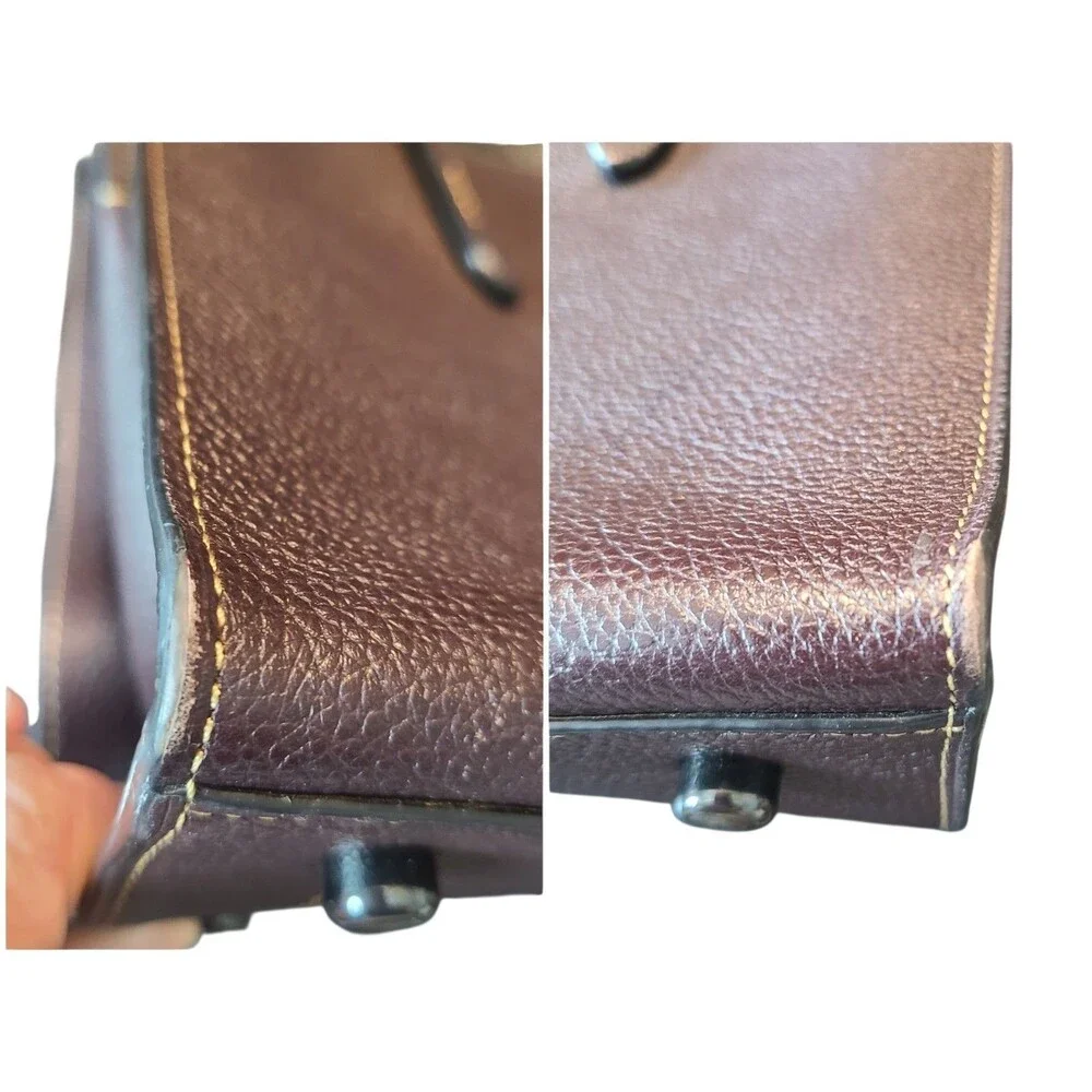 Coach Charlie Carryall Leather Tote Bag Crossbody Shoulder Purse Oxblood 25137